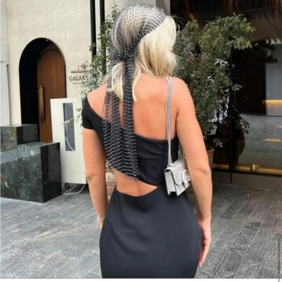 ZARA RHINESTONE HEAD SCARF LIMITED EDITION - Picture 6 of 8